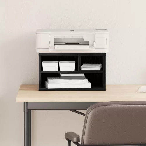  Nyomtatóállvány Fekete Tölgy 40x32x22,5 cm Mérnöki Fa