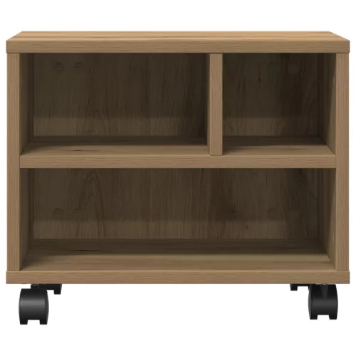  Nyomtatóállvány kerekekkel - Művészi tölgy 41x32x33,5 cm