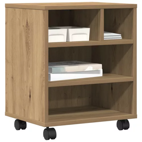  Nyomtató állvány kerekekkel, Művész tölgy, 41x32x48 cm