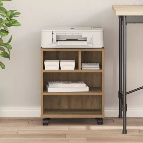  Nyomtató állvány kerekekkel, Művész tölgy, 41x32x48 cm