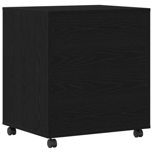  Nyomtatóállvány Kerekekkel Fekete Tölgy 60x50x67 cm