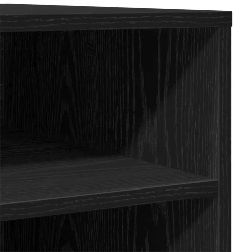  Nyomtatóállvány Kerekekkel Fekete Tölgy 60x50x67 cm