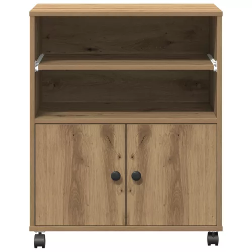  Nyomtató állvány kerekekkel, Artisan tölgy, 60x48x74 cm