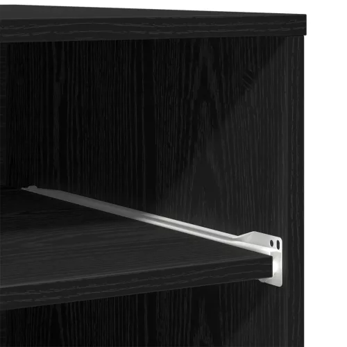  Nyomtatóállvány Kerekekkel Fekete Tölgy 60x48x74 cm