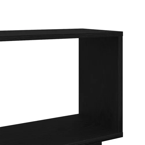  fekete tölgy szerelt fa könyvespolc 80x24x96 cm