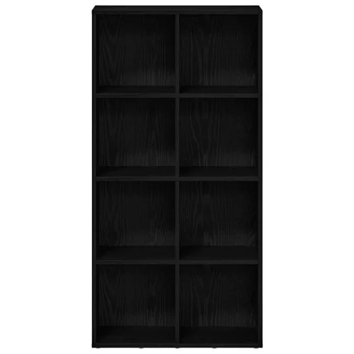  fekete tölgy szerelt fa könyvespolc 66x30x130 cm