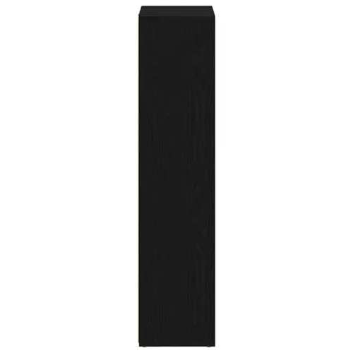  fekete tölgy szerelt fa könyvespolc 66x30x130 cm