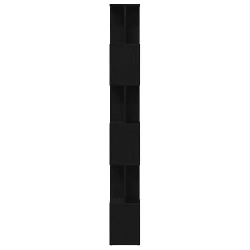  fekete tölgy szerelt fa könyvespolc 80x24x190,5 cm