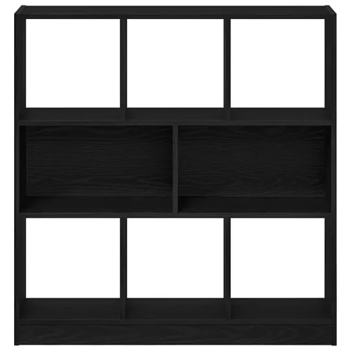  fekete tölgy színű szerelt fa könyvszekrény 97,5x29,5x100 cm