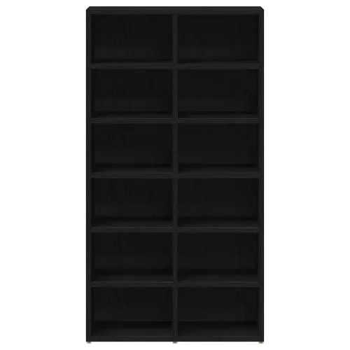  fekete tölgy színű szerelt fa cipőtartó 54 x 34 x 100,5 cm