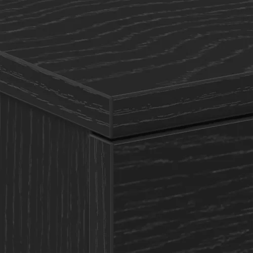  2 db fekete tölgyszínű szerelt fa éjjeliszekrény 38x35x55 cm