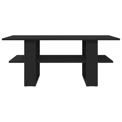  Fekete Tölgy Kávézó Asztal 102x55x42 cm Műanyag