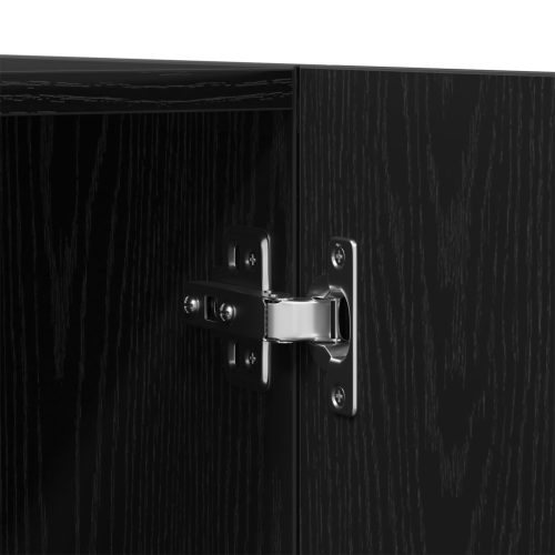  Fekete tölgy Ruhásszekrény 90x52x200 cm Összeszerelt Fa