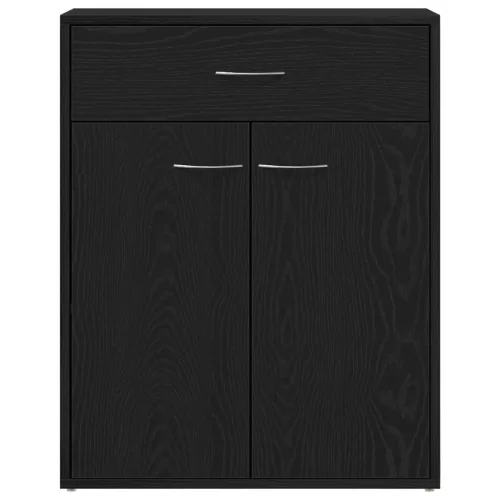  Fekete tölgy oldalszekrény 60x30x75 cm MDF-ből