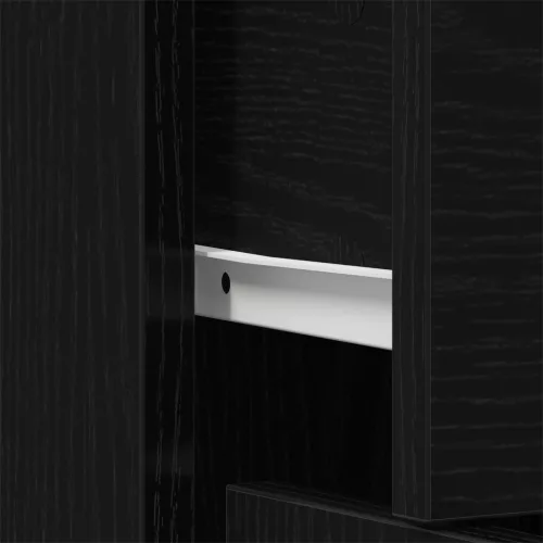  Fekete tölgy oldalszekrény 60x30x75 cm MDF-ből