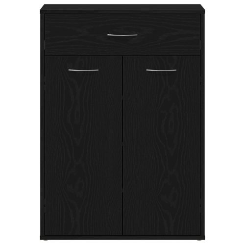  Cipőszekrény Fekete Tölgy 60x35x84 cm Műanyag