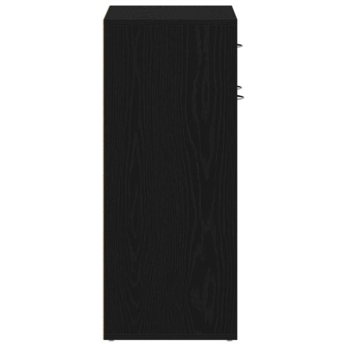  Cipőszekrény Fekete Tölgy 60x35x84 cm Műanyag