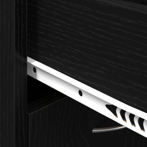  Cipőszekrény Fekete Tölgy 60x35x84 cm Műanyag