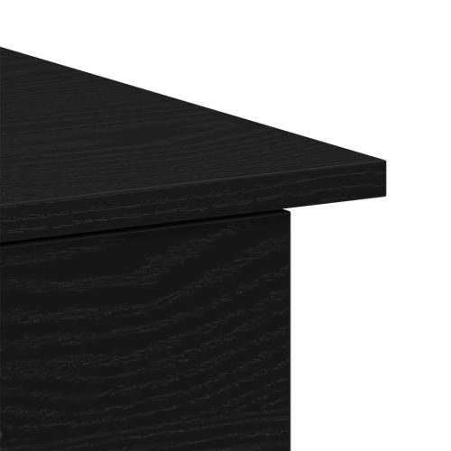  Asztal Fekete Tölgy 100x50x76 cm Szerelt Fa