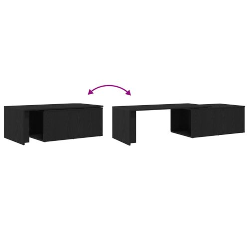  Fekete Tölgy Dohányzóasztal 150x50x35 cm Műgyanta