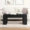  Dohányzóasztal Fekete tölgy 102x55x42 cm Mérnöki fa