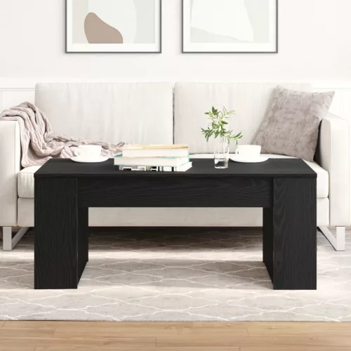  Dohányzóasztal Fekete tölgy 102x55x42 cm Mérnöki fa