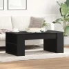  Dohányzóasztal Fekete tölgy 102x55x42 cm Mérnöki fa