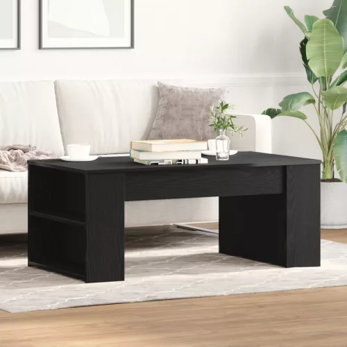  Dohányzóasztal Fekete tölgy 102x55x42 cm Mérnöki fa