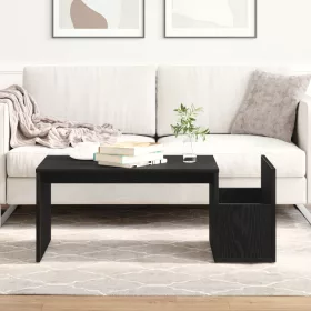  Fekete Tölgy Kávézó Asztal 90x45x35 cm Műgyanta