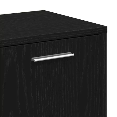  fekete tölgy szerelt fa könyvszekrény 90x28x90 cm