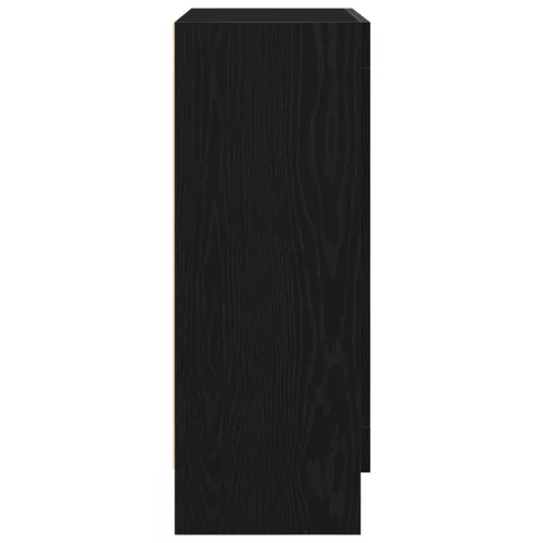  Könyvespolc Fekete Tölgy 82,5x30,5x80 cm Mérnöki Fa