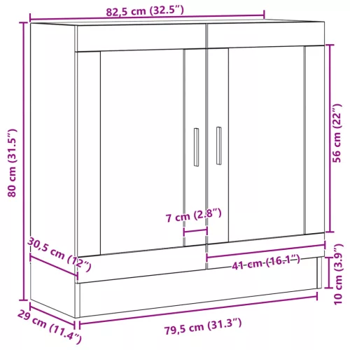  Könyvespolc Fekete Tölgy 82,5x30,5x80 cm Mérnöki Fa