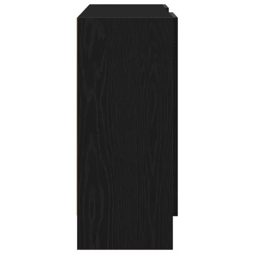  Fekete Tölgy Komód 120x30,5x70 cm Műanyag