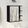  Fekete Tölgy Fürdőszobai Tükörszekrény 62,5x20,5x64cm Mérnöki Fa