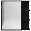  Fekete Tölgy Fürdőszobai Tükörszekrény 62,5x20,5x64cm Mérnöki Fa