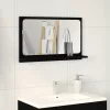  Fekete tölgy fürdőszoba tükör 60x10,5x37 cm Műanyag