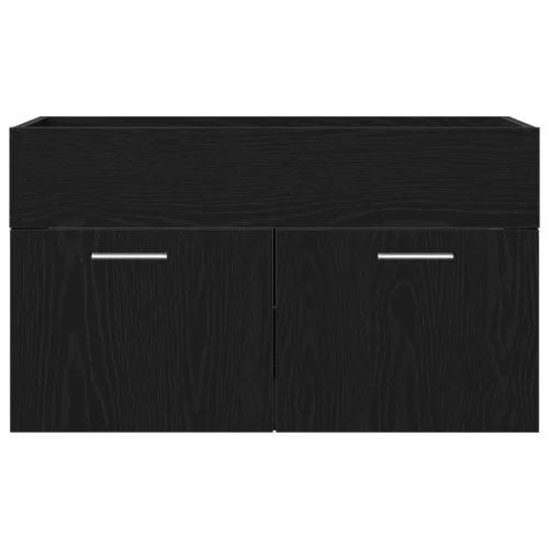  Fürdőszoba Mosdókagyló szekrény Fekete tölgy 38,5 x 100 x 46 cm Fa