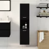  Fekete Tölgy Kádas Fali Szekrény 30x30x130 cm MDF