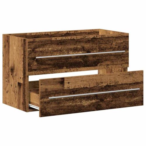  antik fa színű szerelt fa mosdószekrény 80x38,5x48 cm