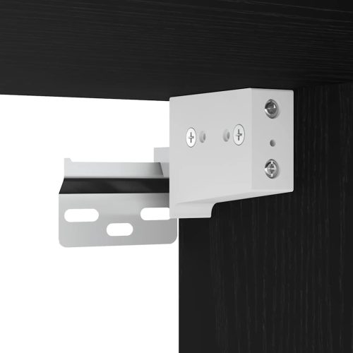  fekete tölgy színű szerelt fa mosdószekrény 80 x 38,5 x 48 cm