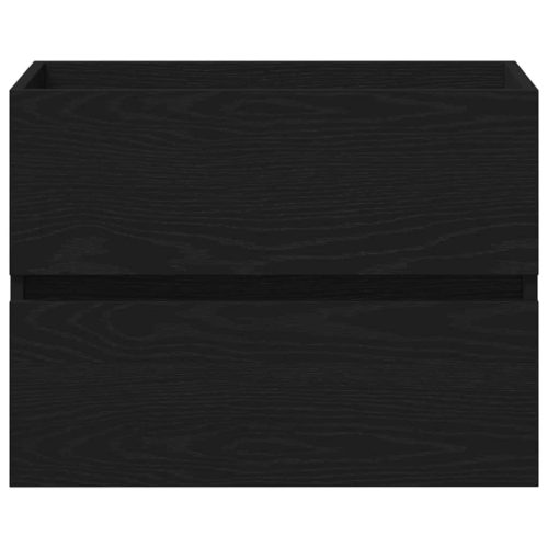  fekete tölgy színű szerelt fa mosdószekrény 60x38,5x45 cm