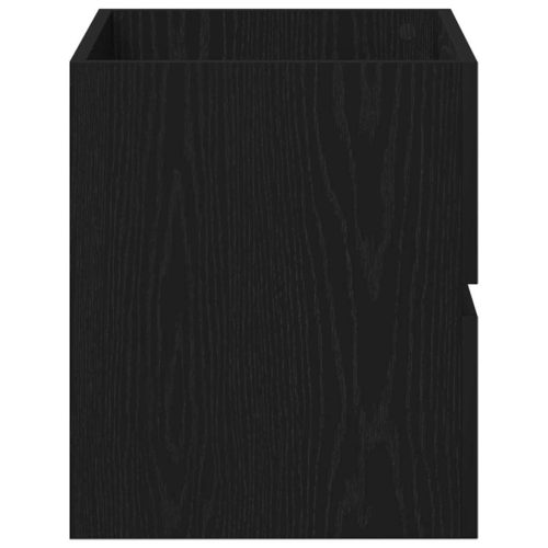  fekete tölgy színű szerelt fa mosdószekrény 60x38,5x45 cm