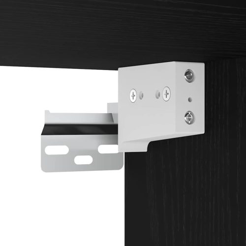  fekete tölgy színű szerelt fa mosdószekrény 60x38,5x45 cm