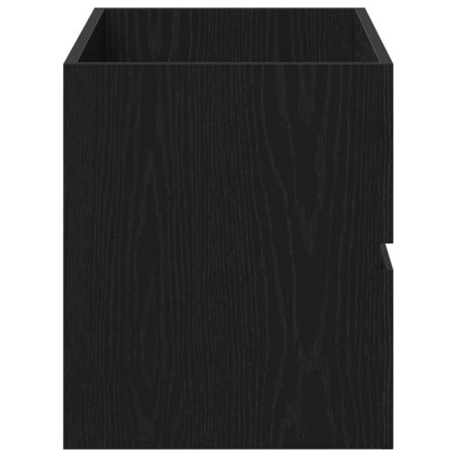  fekete tölgy színű szerelt fa mosdószekrény 80 x 38,5 x 45 cm