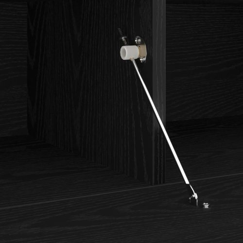  TV-szekrény LED világítással, fekete tölgy színben, 60x35x40 cm, összeszerelt fa