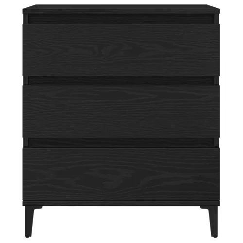  Fekete tölgy Oldalszekrény 60x35x70 cm Műanyag