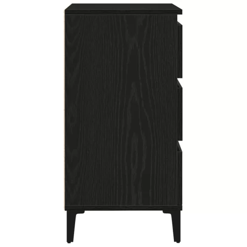  Fekete tölgy Oldalszekrény 60x35x70 cm Műanyag