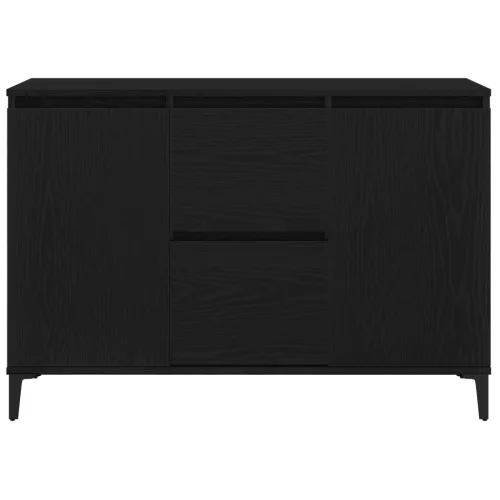  Fekete Tölgy Oldalszekrény 104x35x70 cm Műszaki Fa