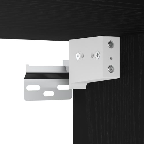  Falra szerelhető TV szekrény, fekete tölgy, 100x30x26,5 cm, műgyanta