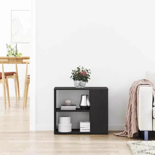  Széf fiókkal Fekete tölgy 60 x 30 x 50 cm Faanyag